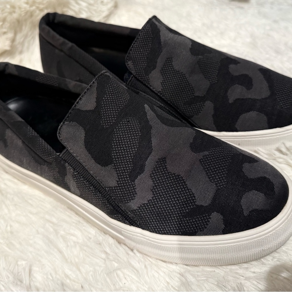 Vince Camuto Black Camo Slip-On Sneakers